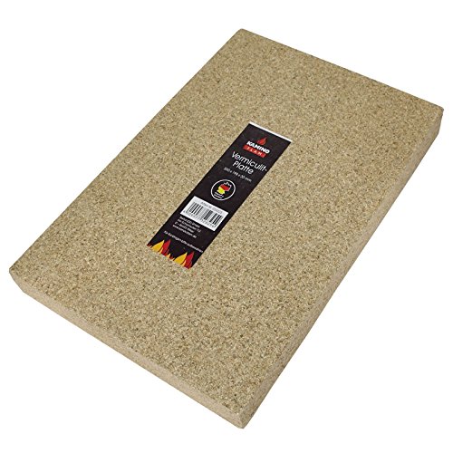 KAMINO FLAM Vermiculitplatte Kaminplatte 333323, 30 x 19.8x 3 cm, Braun / Beige von Kamino-Flam