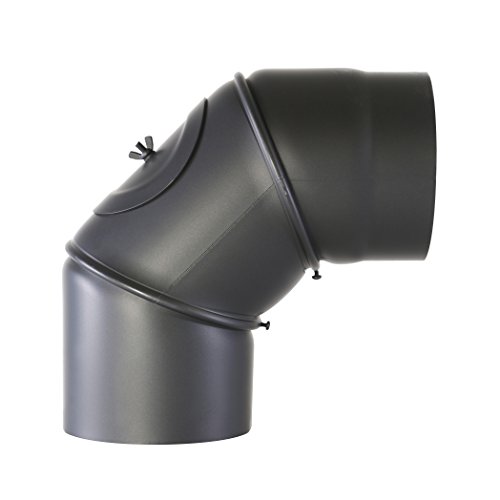 Kamino-Flam 331725 Bogen 90 Grad Senotherm 2 mm mit Tür 120 mm, gussgrau, Grau Kamino-Flam 331725 Bogen 90 Grad Senotherm 2 mm mit Tür 120 mm, gussgrau, Grau von Kamino-Flam