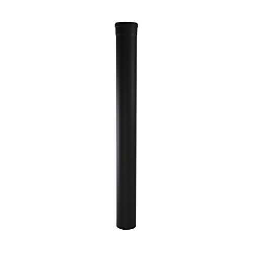 Kamino Flam Ofenrohr schwarz, Abgasrohr speziell für Pelletöfen geeignet, Rauchrohr aus Stahl mit hitzebeständiger Senotherm® Beschichtung, geprüft nach Norm EN 1856-2, Maße: L 1000 x Ø 100 mm von Kamino-Flam