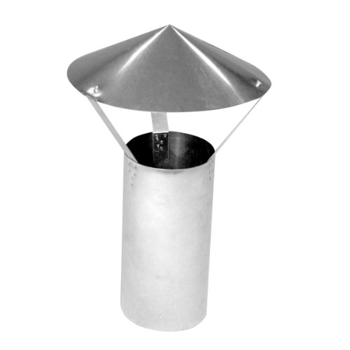 Kamino Flam Regenhaube in Silber, feueraluminierter Regenschutz im Durchschnitt ca. 120 mm, langlebiger Resenabweiser für Kaminrohr von Kamino-Flam