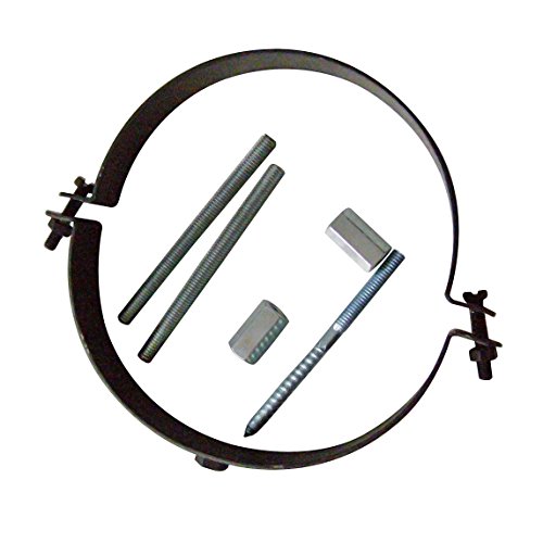 Kamino Flam Rohrhalterung gussgrau, Rohrschelle inklusive Schraubenset zur Montage, Halterung aus Stahl mit hitzebeständiger Senotherm® Beschichtung, Maße: ca. Ø 120 mm von Kamino-Flam