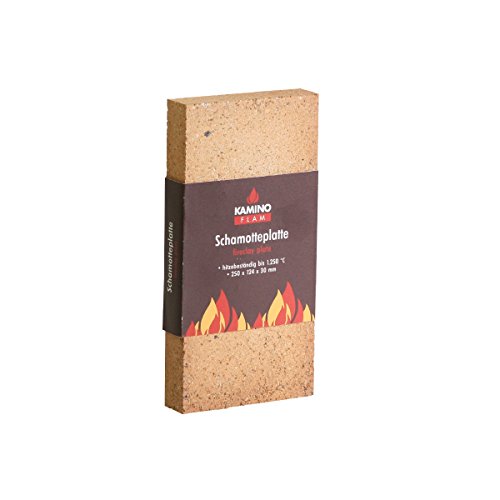 KaminoFlam Schamotteplatte - hitzebeständig bis 1250 Grad , 250x124x30 mm KaminoFlam Schamotteplatte - hitzebeständig bis 1250 Grad , 250x124x30 mm von Kamino-Flam