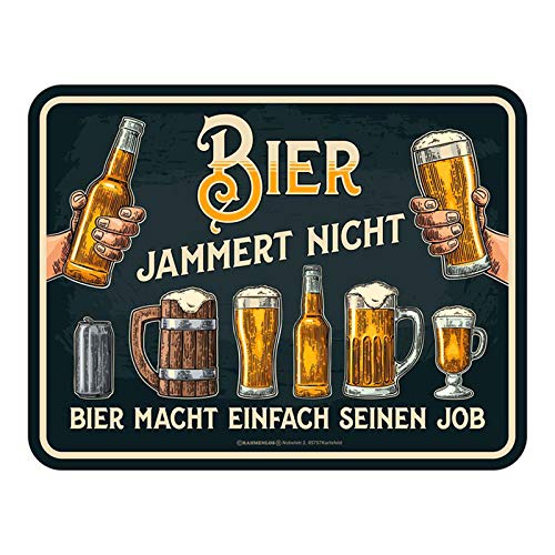 Magnet Türmagnet"Bier jammert nicht" schwarz von Kamm & Lindermayr RAHMENLOS