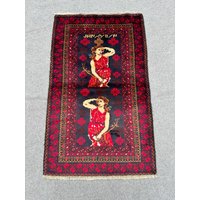 2'9 X 4'7 Fuß Handgeknüpfter Vintage Teppich Laila Muster Aus 100% Wolle von Kamrancarpets