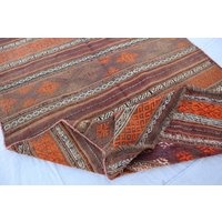 5 X 9 Ft Antiker Handgemachter Vintage Belutsch Adraskan Kelim Teppich Aus 100% Wolle. Afghanistan. Handgefertigter Teppich. Raum von Kamrancarpets