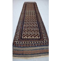 Größe 2'8 X 9'4 Fuß Antike Natürliche Veg Dye 100% Wolle Belutsch Flur Teppich Läufer. Handgeknüpfter Vintage Esszimmer Weicher Pile Läufer von Kamrancarpets