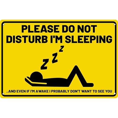 Vintage Treasure Gurus Funny Sleeping Do Not Disturb Metall-Blechschild Garage Männerhöhle Büro Wanddekoration 20,3 x 30,5 cm Vintage Treasure Gurus Funny Sleeping Do Not Disturb Metall-Blechschild Garage Männerhöhle Büro Wanddekoration 20,3 x 30,5 cm von KanaAt