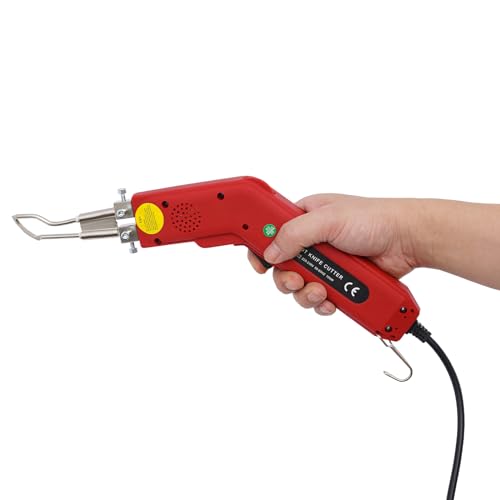 Kanbihao 100W Elektrischer Heißschneider, Heißdrahtschneider Mit Werkzeugkoffer, Einstellbare Temperatur(50-500℃), Heißschneider Zum Schneiden Schaumstoff Schwamm Pappe Kunststoffen, Rot von Kanbihao
