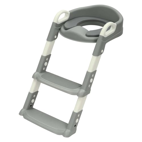 Toilettensitz Kinder mit Treppe, 2 in 1 Toilettentrainer mit Treppe, WC Kindersitz Aufsatz für Jungen und Mädchen ab 2-7 jahre Grau Toilettensitz Kinder mit Treppe, 2 in 1 Toilettentrainer mit Treppe, WC Kindersitz Aufsatz für Jungen und Mädchen ab 2-7 jahre Grau von Kanbihao