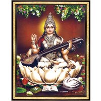 Saraswati-Fotorahmen, Altar-Wand-Dekore, Göttin Des Höchsten Wissens von KanchanBai