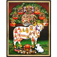 Sri Kubera Lakshmi Mit Kalpavriksha, Gomathai & Astalakshmis Bilderrahmen von KanchanBai