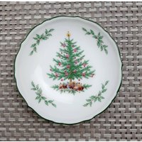 Vintage Ak Kaiser Kleine Ringteller Sammelteller Weihnachtsbaum & Holly West Germany 683 - Sammlerstück Festliche Teller Weihnachtsgeschenk von KandAtreasuresshop
