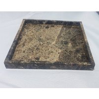 Emperador Dunkel Marmor Tablett 12" × X 1"(Höhe, Kostenloser Versand Schön Perfekt Für Ein Geschenk Zur Wohnungserwöhnung. Schönes Mittelstück von KandMStoneandGlass