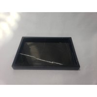 Handgemachtes Nero Marquina Marmor Tablett 10" × 16 3/4" X 1"(Höhe, Kostenloser Versand Wunderschön Perfekt Für Ein Einweihungsgeschenk von KandMStoneandGlass