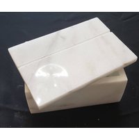 Marmor Rezept Box Gletscherweißer 8 "× 6" Höhe 6 1/2 "Passend Für 7x5 Rezeptkarten | Personalisierung Verfügbar Kostenloser Versand." von KandMStoneandGlass