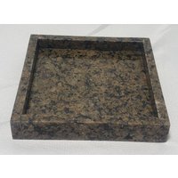 Tropical Brown Granit Handmade Tablett 6 "× 6" Höhe 3", Perfekt Für Ihren Nachttisch, Badezimmer, Oder Ich Benutze Sie Als Schmucktablett von KandMStoneandGlass