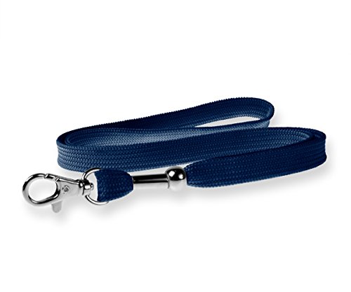 KANDINSKY Schlüsselbänder Lanyards unbedruckt, Dunkelblau (blau), mit Verschluss, 12 mm Breite (50 Stück) von Kandinsky