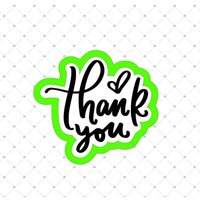 Danke Cookie Cutter Und Schablone Danke Cookie Cutter Und Schablone von KaneSugarDesigns