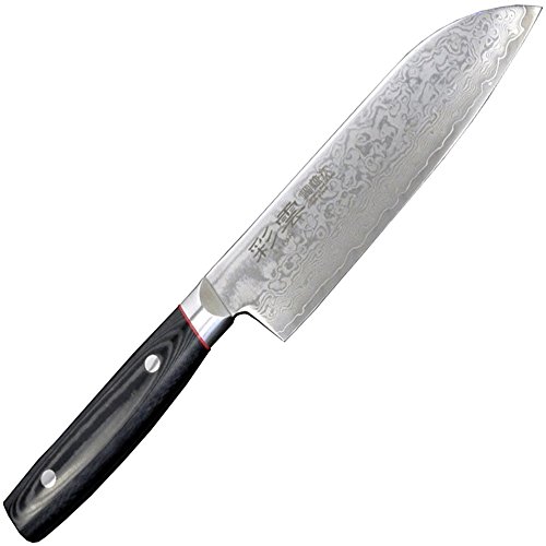 Kanetsugu Santoku-Messer - Küchenmesser, Chefmesser, Fleischmesser, Allzweckmesser & Japanischer VG-10 Super Stahl & 66 Schichten Damaststahl & Klinge 170 mm von Kanetsugu