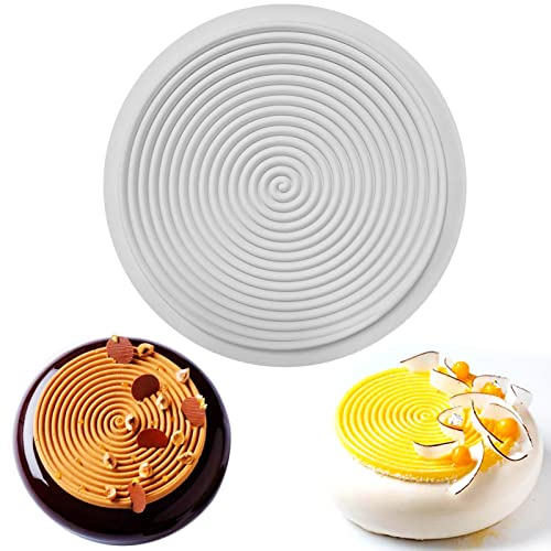 Silikonform Spiral Flachform Kuchenform Spiralkuchenform Silikon Silikon Backform Spirale Geeignet für Kuchen, Seife, Gelee, Muffins, Pudding usw. Hitzebeständig und leicht zu lösen. von KangBaz