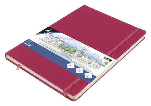 Skizzenbuch Kangaro A4 Ruby PU Hardcover 80 Blatt 140 Gramm cremefarbenes Papier mit Gummiband und Band Skizzenbuch Kangaro A4 Ruby PU Hardcover 80 Blatt 140 Gramm cremefarbenes Papier mit Gummiband und Band von Kangaro