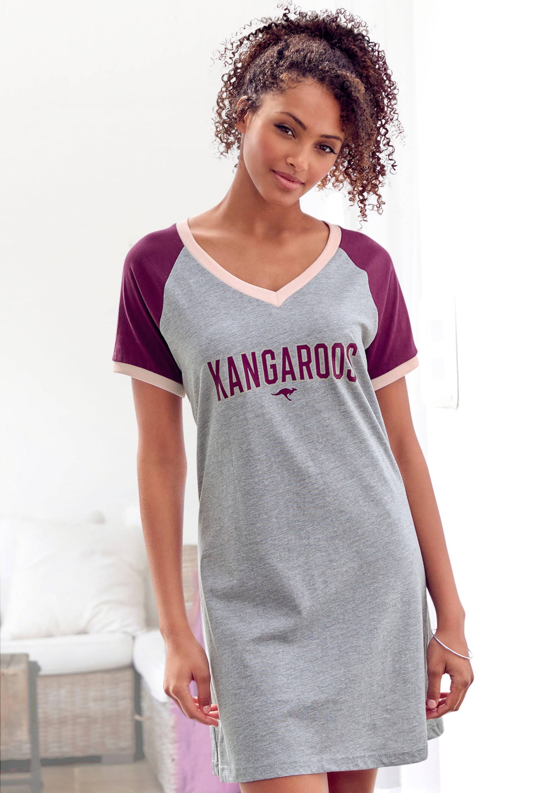 Bigshirt in bordeaux-grau-meliert von KangaROOS von Kangaroos