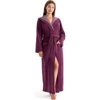 KangaROOS Damenbademantel "Dalia, ideal für Sauna & Spa, Standardlänge & Überlänge", (1 St.), Uni-Farben mit Streifen, mit Taschen, XS-3XL, auch in extra lang von Kangaroos