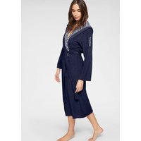 KangaROOS Damenbademantel "Dalia, ideal für Sauna & Spa, Standardlänge & Überlänge" 1 Stk. tlg., Uni-Farben mit Streifen, Taschen, leicht, XS-3XL, auch in extra lang von Kangaroos