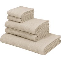 KangaROOS Handtuch Set "Summer, Duschtuch, Handtuch, Gästeücher" Set Frottier einfarbiges Handtuch-Set aus 100% Baumwolle, Hoch-Tief-Effekt von Kangaroos