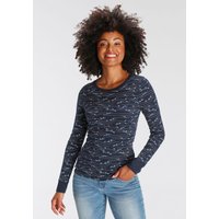 KangaROOS Langarmshirt sehr figurbetonte Passform, Rundhalsausschnitt, aus 100% Baumwolle von Kangaroos