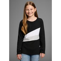 KangaROOS Langarmshirt "mit coolem Colourblocking", mit Kangaroos Logo und Stickerei KangaROOS Langarmshirt "mit coolem Colourblocking", mit Kangaroos Logo und Stickerei von Kangaroos