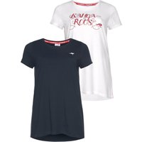 KangaROOS Longshirt, (Packung, 2 tlg., 2er-Pack), Kurzarm, figurumschmeichelnde Passform von Kangaroos