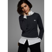 KangaROOS Rundhalspullover mit kontrastfarbenem Saum von Kangaroos