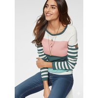 KangaROOS Rundhalspullover in modischer Streifenoptik KangaROOS Rundhalspullover in modischer Streifenoptik von Kangaroos