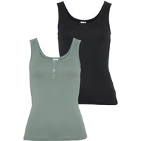 KangaROOS Tanktop Packung, 2er-Pack, 2 Stk. tlg. einmal mit und einmal ohne Knopfleiste von Kangaroos