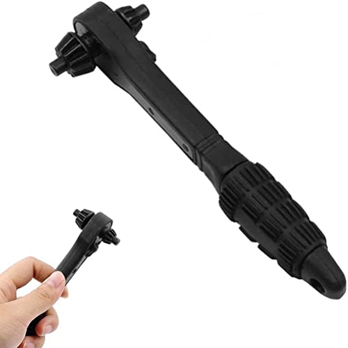 Kangmeile 2 in 1 Bohrfutter-Ratschenschlüssel, Universal Handbohrmaschine Ratschenschlüssel, 12,7-17,5 mm, Umschaltbare Ratsche, Gummigriff, Stahl von Kangmeile