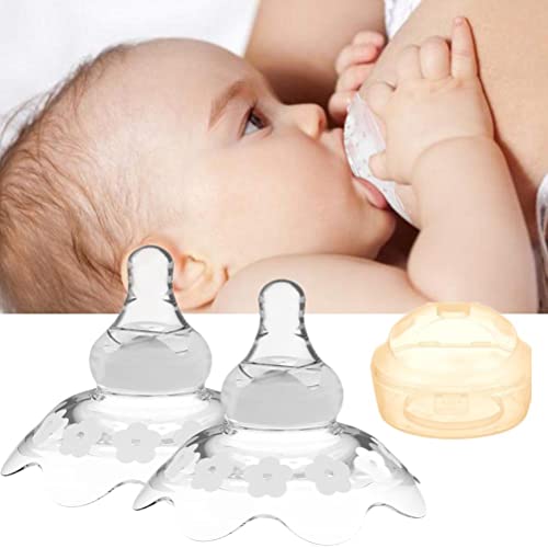 Kangmeile Silikon-Nippelschutz, 2 Stück Nippelschutz Silikon Nippelschutz Stillen Nippelschutz Stillen Nippelschilder mit Boxen, Nippelschilder zur Unterstützung des Stillens. von Kangmeile