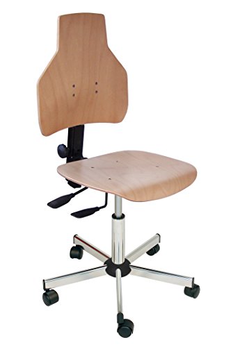 Kango 5 NH 40 GBLR 00 00 A Stuhl Ergonomisch Asynchron Holz/Stahl Chrom 59 x 59 x 101 cm von Kango