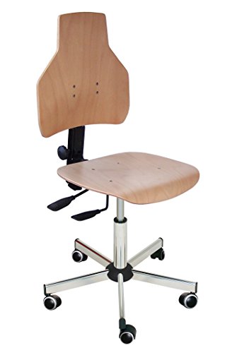 Kango 5 NH 40 GBLU 00 00 A Stuhl Ergonomisch Asynchron Holz/Stahl Chrom 59 x 59 x 101 cm von Kango