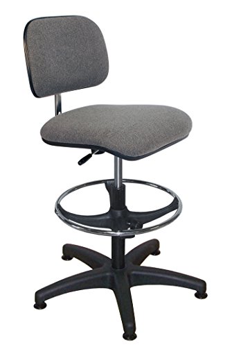 Kango Verstellbarer Stuhl, Stoff, grau, 60 x 60 x 116 cm von Kango