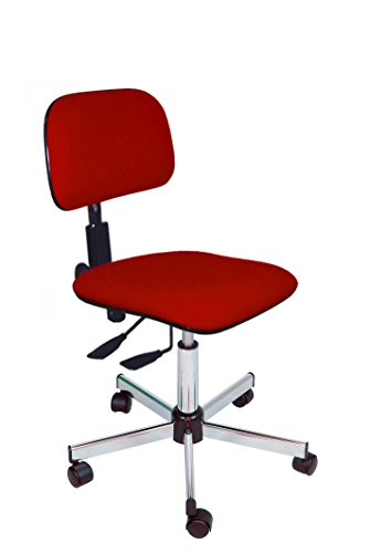 Kango Ergonomischer asynchroner Stuhl, Stoff, rot, 59 x 59 x 91 cm von Kango