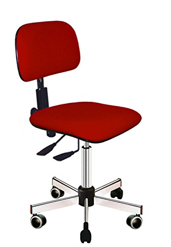 Kango Ergonomischer asynchroner Stuhl, Stoff, rot, 59 x 59 x 91 cm von Kango