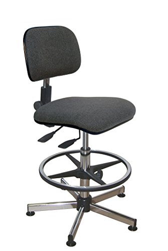 Kango Ergonomischer asynchroner Stuhl, Stoff, grau, 59 x 59 x 94 cm von Kango