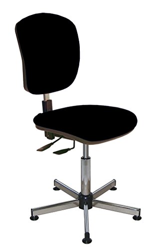 Kango Ergonomischer asynchroner Stuhl, Stoff, Schwarz, 59 x 59 x 100 cm von Kango