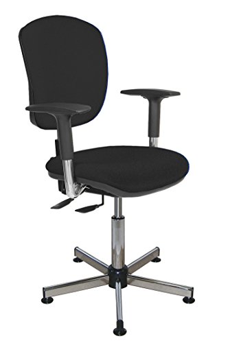 Kango Ergonomischer asynchroner Stuhl, Stoff, Schwarz, 59 x 59 x 100 cm von Kango