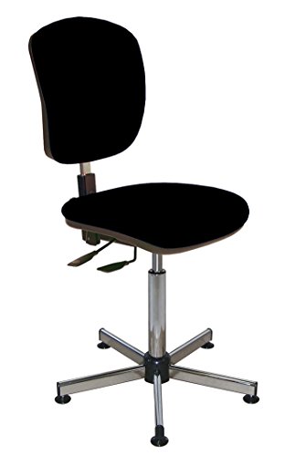 Kango Ergonomischer asynchroner Stuhl, Stoff, Schwarz, 59 x 59 x 107 cm von Kango