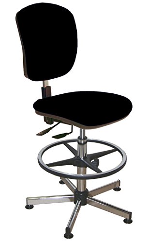 Kango Ergonomischer asynchroner Stuhl, Stoff, Schwarz, 59 x 59 x 125 cm von Kango