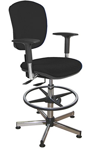 Kango Ergonomischer asynchroner Stuhl, Stoff, Schwarz, 59 x 59 x 125 cm von Kango