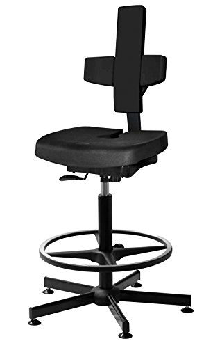 Kango 7 NP 91 nhdp 01 905 Stuhl Auto-adaptative mit Rückenlehne Plein Polyurethan/Stahl Epoxidharz schwarz 59 x 59 x 131,5 cm von Kango