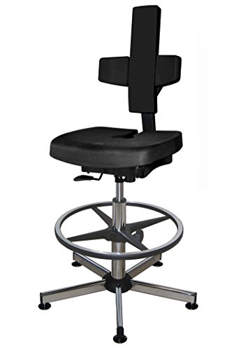Kango 7EP 91 GHLE 01 905 Stuhl Auto-adaptative antistatisch mit Rückenlehne Plein Polyurethan/Stahl Chrom 59 x 59 x 131,5 cm von Kango